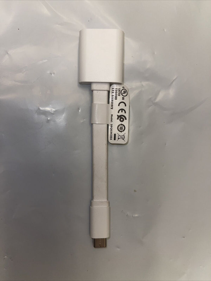 Oem Genuine Dell Adapter USB-C to USB-A 3.0  White Cable DBQBJBC054 W56D3 GradeA
