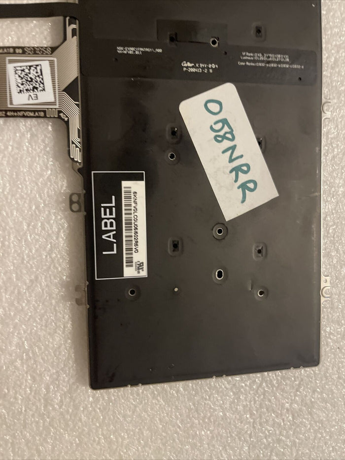 OEM Genuine Dell Backlit Laptop Brazil Backlit Keyboard 58NRR 058NRR H1 B1
