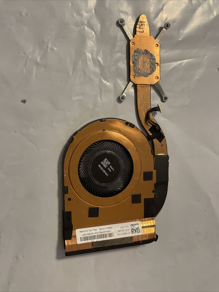 Original Lenovo ThinkPad T490 CPU Heatsink Cooling Fan FRU 01AY994 Ata