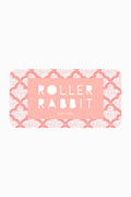A pink and white Roller Rabbit E-Gift Card featuring a decorative fan pattern and "Roller Rabbit Gift Card" in bold white text at the center.