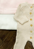 Scallop Knit Ella Cream Romper