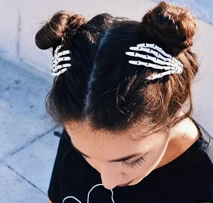 Skelly Hand Hair Clips