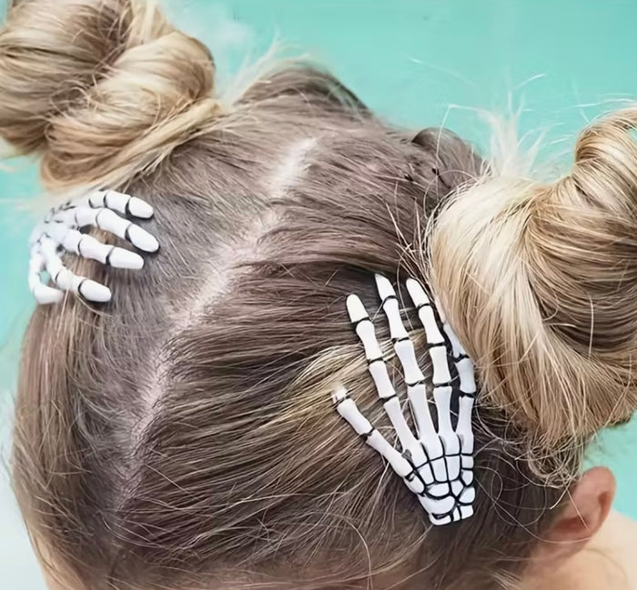 Skelly Hand Hair Clips