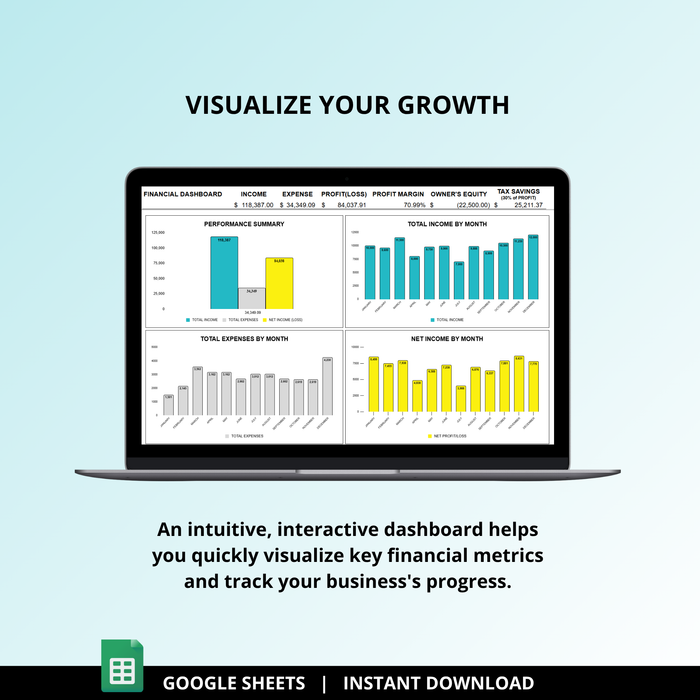 Small Biz Finance Tracker: Bookkeeping Spreadsheet