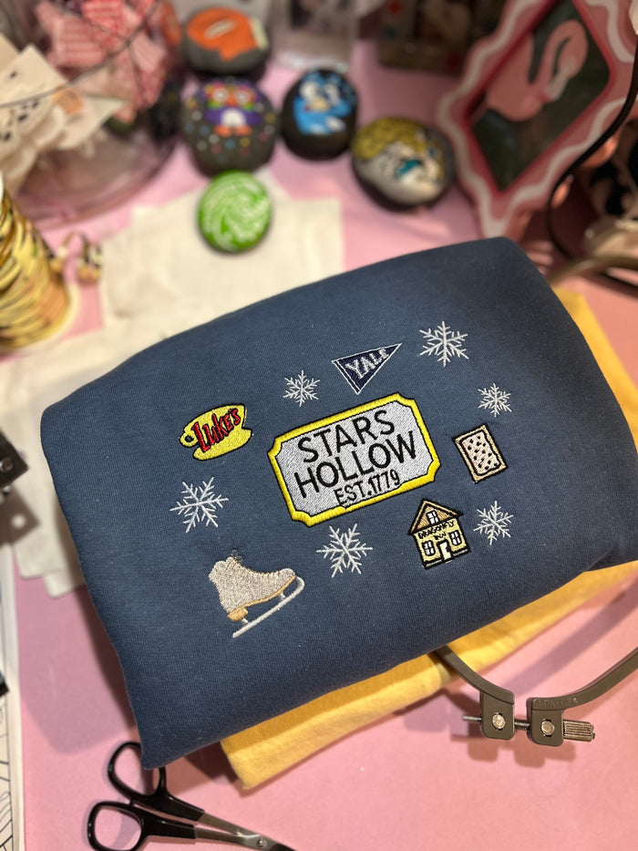 Stars Hollow Winter Minis Embroidered Sweatshirt