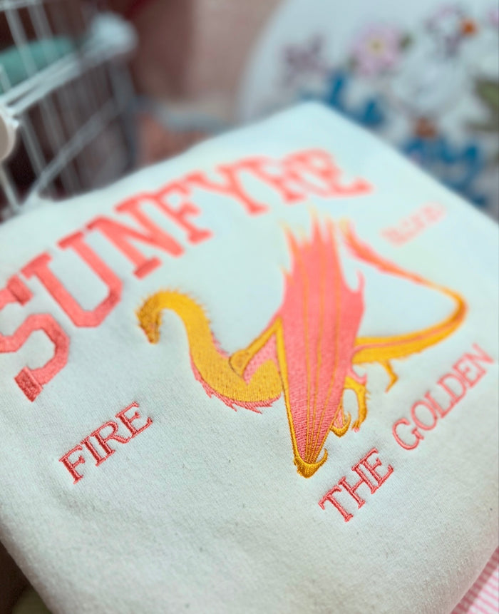 Sunfyre Embroidered Dragon Sweatshirt
