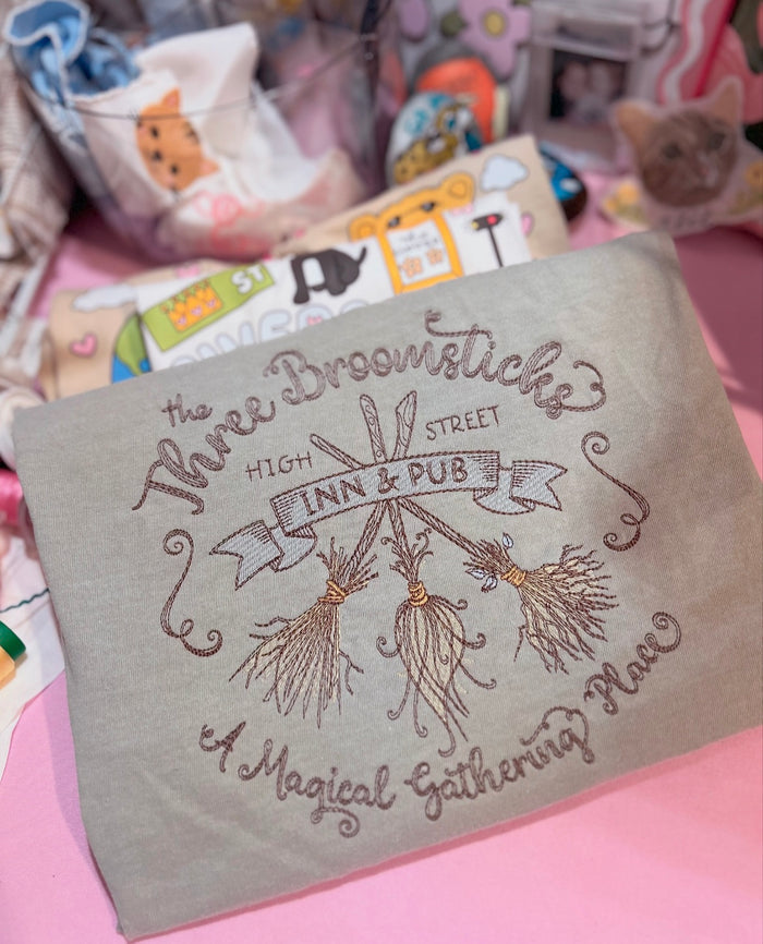 Three Broomsticks Inn & Pub Embroidered T-Shirt