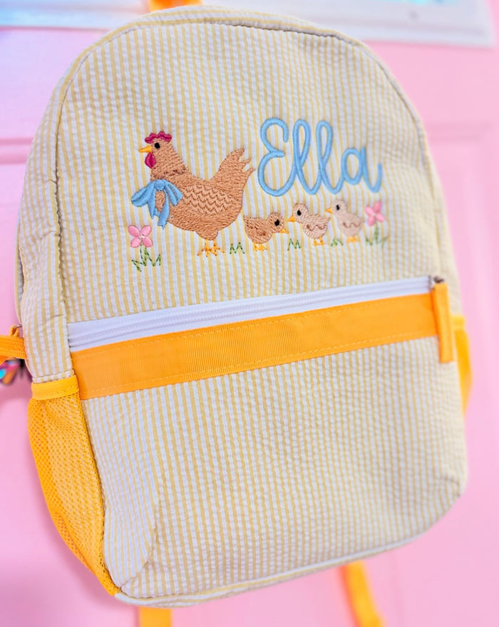 Toddler Seersucker Backpack