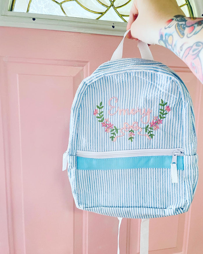 Toddler Seersucker Backpack