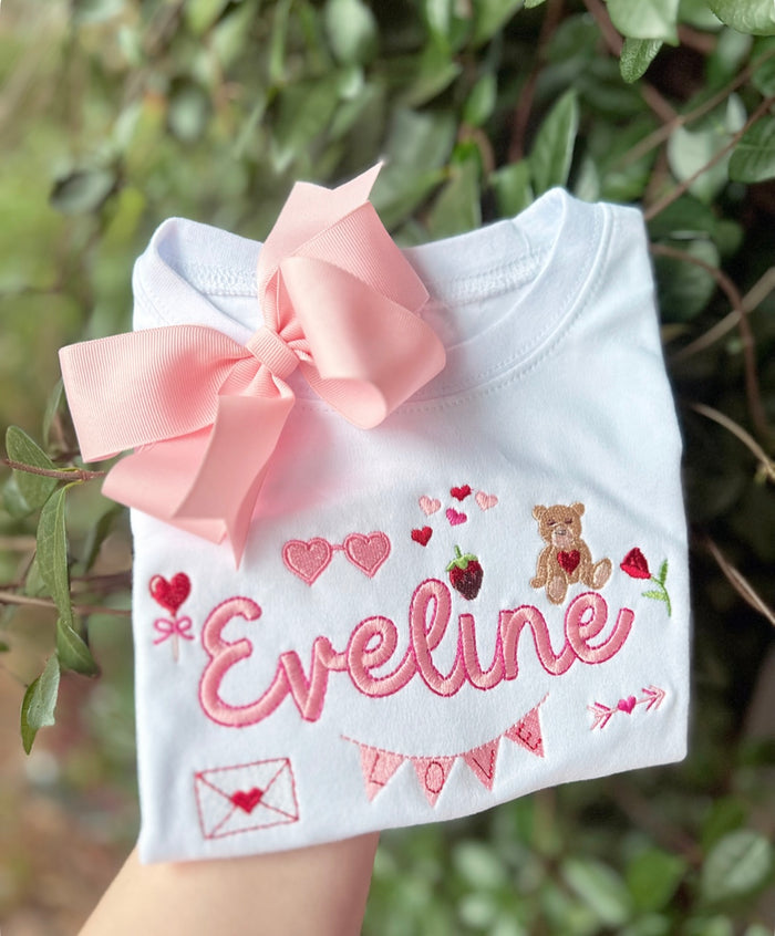 Valentine Mini Embroidered Shirt